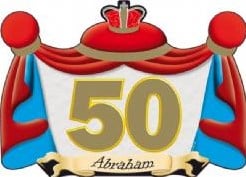 [A-003612] Deurbord Sarah 50 jaar 47x33 cm