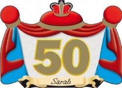 [A-003613] Deurbord Sarah 50 jaar 47*33 cm 