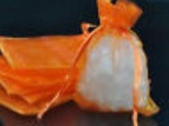 [A-007398] Cadeauzakje giftbag Organza Oranje 9x13 cm