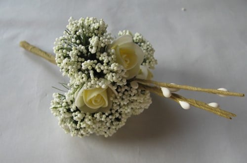 [A-009284] Corsage Miniroos New Style Pick Creme 