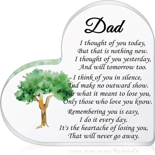 [A-025961] Hart van Epoxy met Levensboom DAD 10*1 cm Persoonlijk aandenken