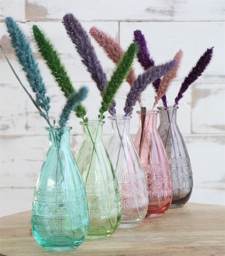 [A-022832] Gekleurd Glazen Flesje Rome Grijs Ø7,5 cm H15,8 cm per stuk