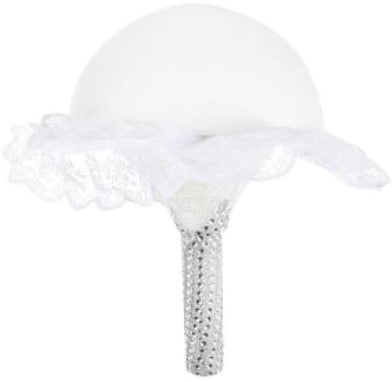 [A-023086] Bridy Bruidsboekethouder kunstbloemen met Kantrand en Strass