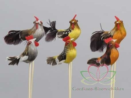 [A-010765] Paashaantjes 6 soorten 9 cm 12 stuks 