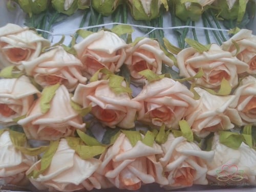 [A-010051] Foamroos Elegant Lichtoranje 5 cm doosje 36 stuks