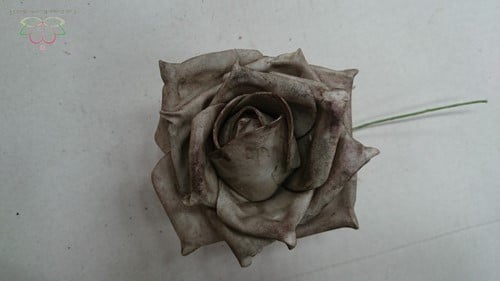 [A-010223] Foamroos de Luxe Grijs 8 cm 8 stuks