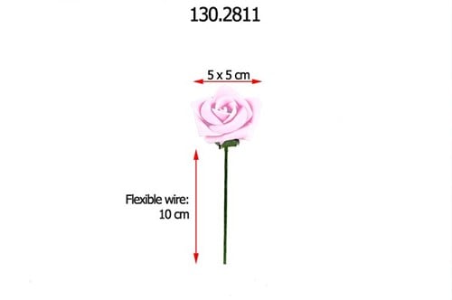 [A-012150] Foamroos Zachtroze 5 cm bulkverpakking 250 stuks