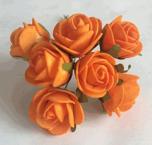 [A-015936] Foamroos Midi Oranje 3 cm doos 84 stuks