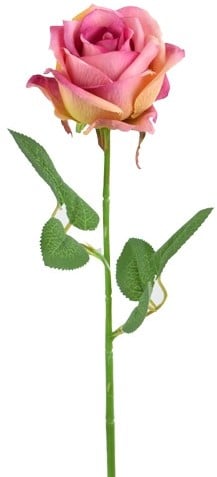 [A-024536] Zijden Roos Dark Pink Single 45 cm per stuk