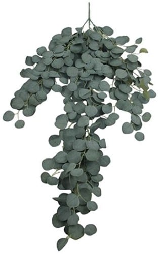 [A-027544] Eucalyptus Zijden Grey Groen Hanger vuller 127 cm