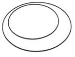 [A-019216] Metalen ring Zwart gelakt 40 cm per stuk