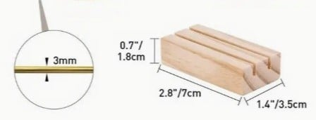 [A-027284] Houten standaard Single Row Base geschikt voor 1 metalen ring per stuk