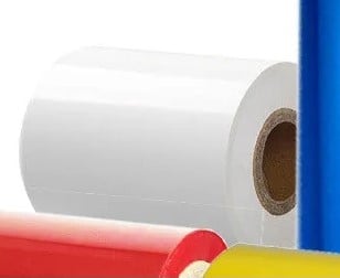 [A-025803] Inkt voor lintprinters Transferfilm Wit 300 m x 80 mm Grote kern