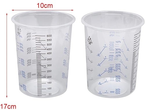 [A-024308] Mengbeker verf en vloeistoffen 600 cc set ca. 10 stuks voor Epoxy resin en hobby’s