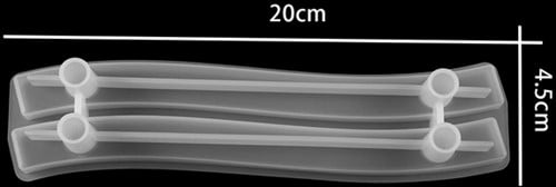 [A-024422] Siliconenmal Wave handvaten voor dienblad Epoxy resin 16 cm per stuk