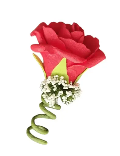 [A-027745] Corsage Roos Rood CEM260 foam zonder blad Maatwerk 